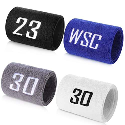 GongSi Custom Personalized Wrist Sweatband , Custom Embroidered with Letters Wristband ,Sports Gift for Man and Woman ?Protect The Tennis, Basketball, Running, Gym, Working Out (2 Pieces)