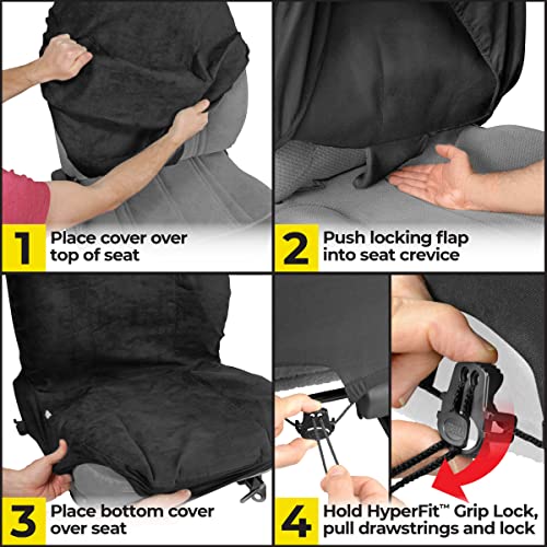 Body Glove Bell 22-1-70331-9 Universal Bucket Seat Cover, Hyper Fit, Black #TOP3