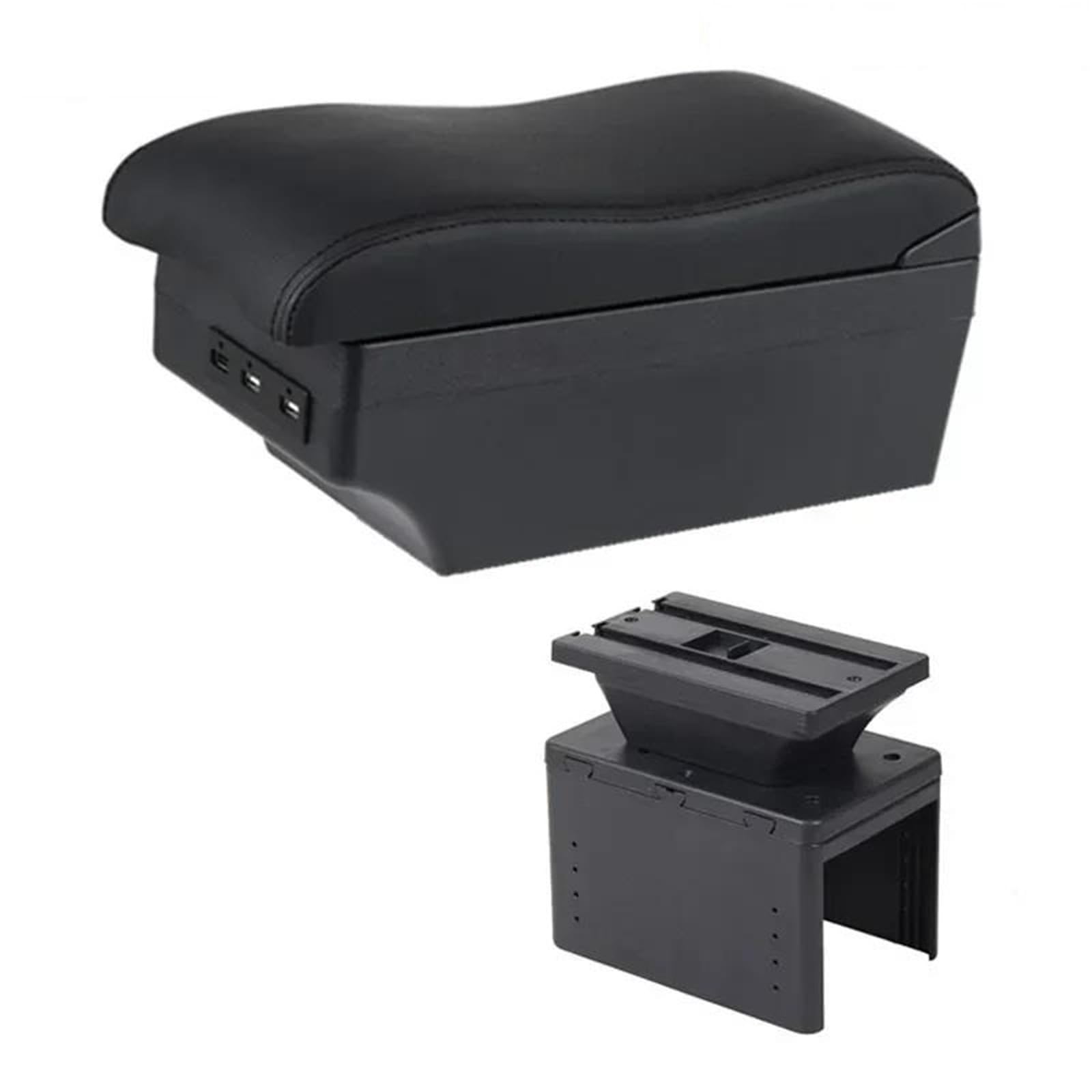 Dtsgcx E2 Black Line For Hyundai I20 2021-2024 Car Armrest Interior Modification Center Storage Box Retrofit Parts(E2 Black Line)