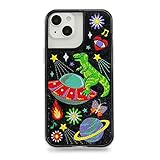 Zero Gravity Cosmic Ride Phone Case for iPhone 14 Plus & 14 Pro Max - Clear Phone Case with Embroidered Design, Shockproof Protective Clear Case with Raised Corners - Drop Tested, 360° Protection