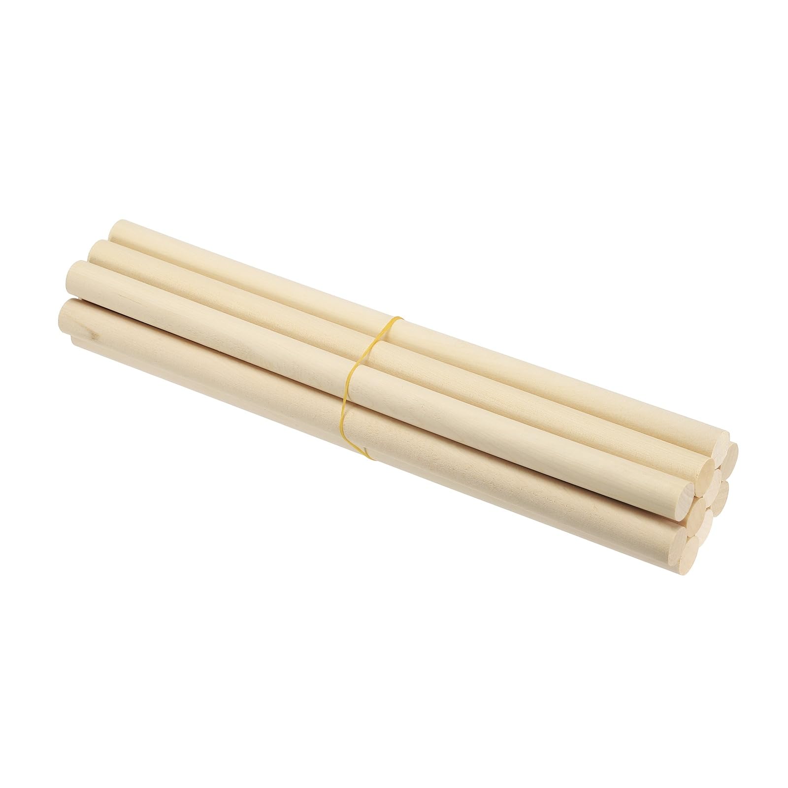 PATIKIL 5/8 x 12 Inch Wooden Dowel Rod 10 Pcs Wood Dowels for Craft Natural Color