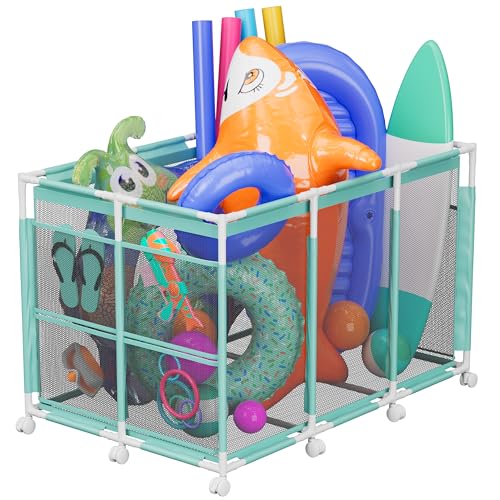 POOLHOUR 2026 Solar Pool Fountain & Pool Float Toy Storage Organizer