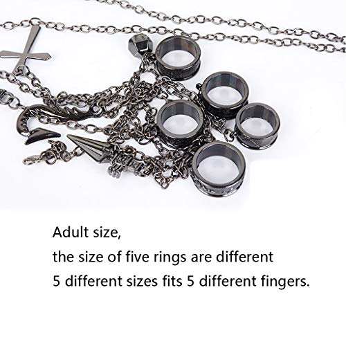 Trendy Kurapika Chains Adult Kids Jewelry Full-Five Rapers Hunter Cosplay Jewelry Decoration4