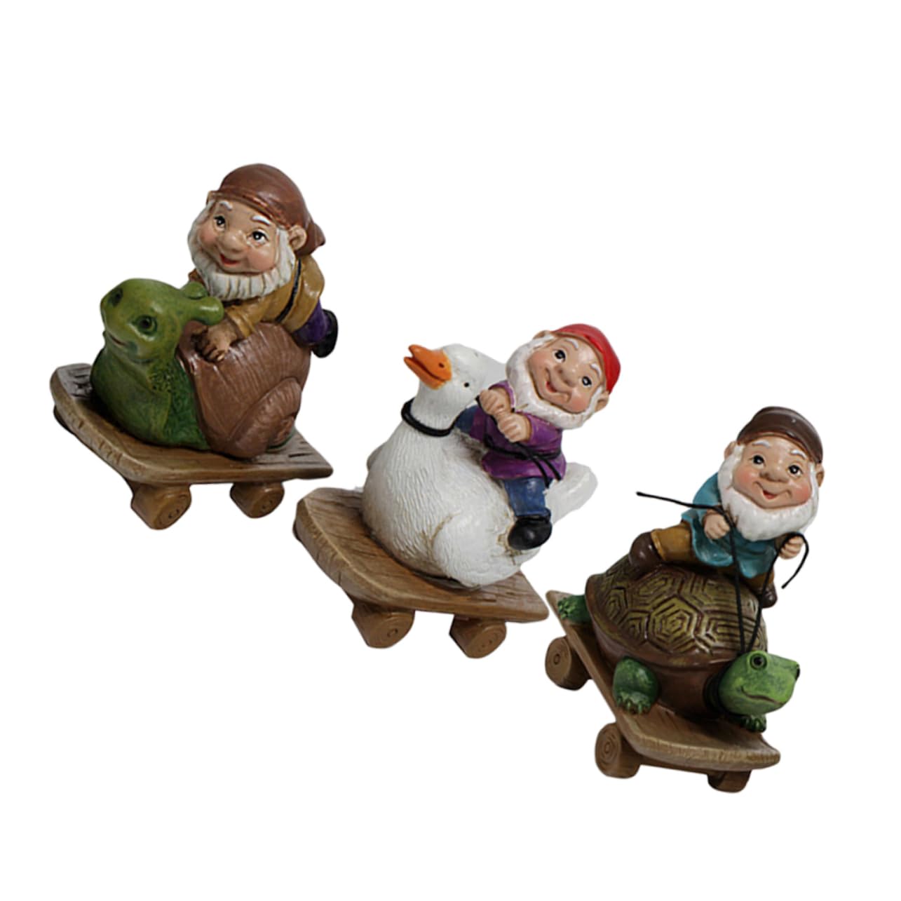 Toyvian 5 zestawów Ozdoby Na Skutery Zabawne Dekoracje Ogrodowe Rzemiosło Z Żywicy Ogrodowej Ozdoby Z Żywicy Ogrodowej 3 sztuki*5