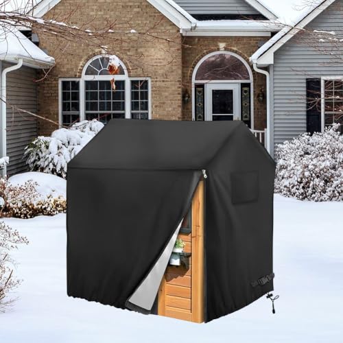 Niceminiwall Outdoor Spielhaus Wasserdichte Abdeckplane 210D Outdoor Kinder Spielhaus Abdeckung Wasserdicht Sonnenschutz Abdeckung Geeignet Für Garten (145*145*160cm)