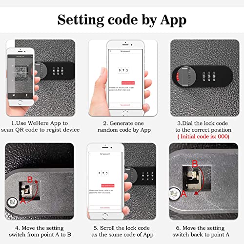 Wehere Key Lock Box Wall Mount, 48 Key Cabinet Security Combination Lockbox With Key Tags, Digital Code Heavy Duty Key Organizer Storage,Key Management For Garage,Office,Holtel,School,Store #TOP2