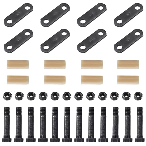 Racewill 2 Packs Tandem Axle Trailer Shackles Kit: Trailer Shackles with Trailer Shackle Bolts 2-5/8 Trailer Shackle Straps (262) Used On Dual-Axle Systems And All Triple-Axle Systems