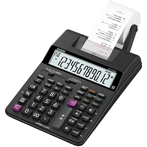 CASIO Druckender Tischrechner HR-150RCE, 12-stellig, 2-Farbdruck, Nachträglicher Druck, Gesamtsummen-Speicher Cover