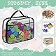 4er PVC Aufbewahrungstaschen für Spielzeug,Toilettentaschen mit Reißverschluss Kuscheltier Aufbewahrung für Kinder Badespielzeug Spielzeug Badespielzeug Puzzle,Bausteine(Schwarz,9x3x11.8inch)
