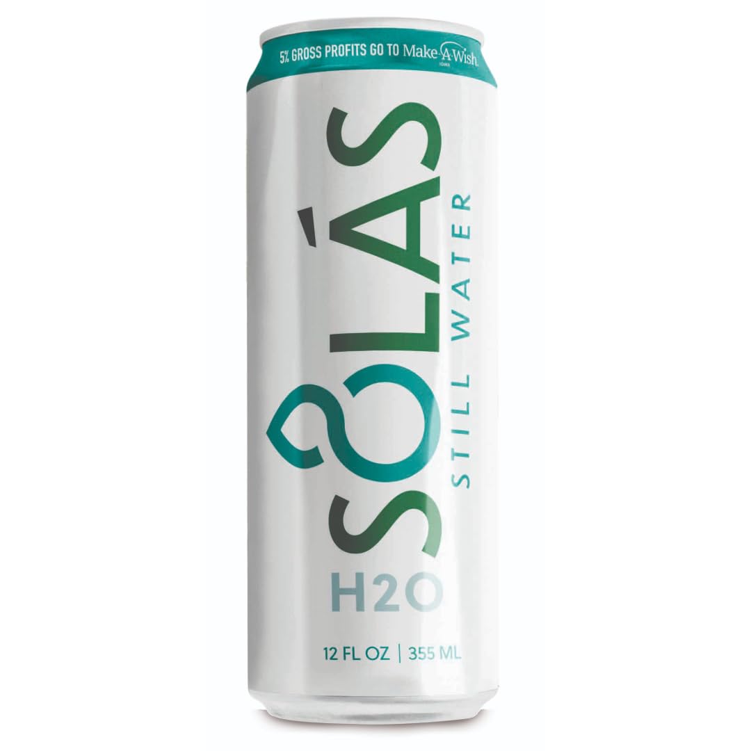Amazon.com: Sólás H2O Still Water – 12oz Aluminum Water Cans with