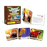 Menique Wild Animals Memory Matching Game – 80 Cards (40 Pairs) with Real Photos – Includes Educational Booklet with Animal Facts – Fun & Cognitive Game for Kids and Adults