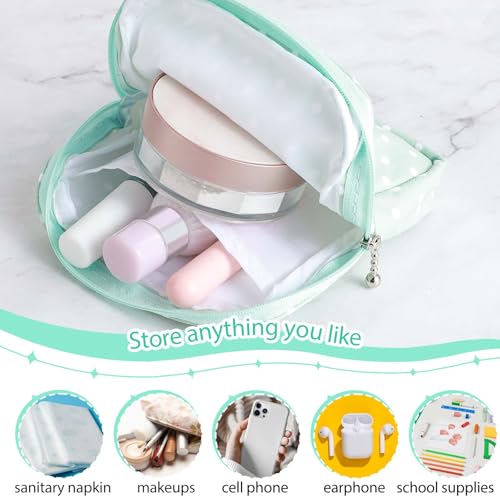 Image of Period Pad Bag 3 Pcs Sanitary Napkin Storage Bags Small Tampon Feminine Period Care Product Holder Menstrual Products Hygiene Pack Cute Pads Portable Organizer Purse for Women