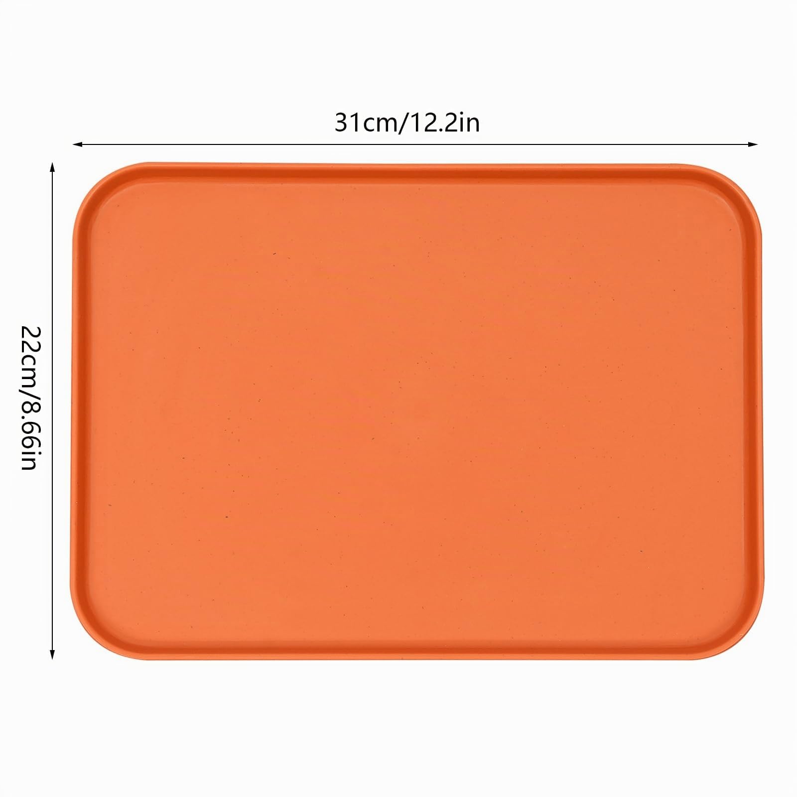 20 Pièces Plateau Plastique Rectangulaire, Plateau De Service en Antidérapants, Plateaux Restauration, Rectangulaire Plateaux pour Cuisine Café Boulangerie, 31x22cm (10 Couleurs)