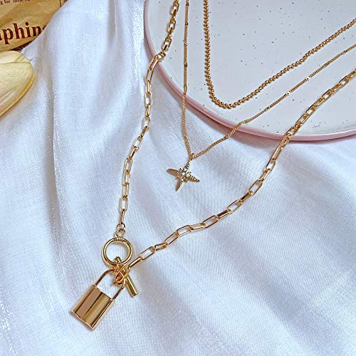 Layered Necklace Set - Gold Plated Jewelry
