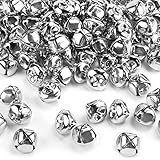 MCPINKY 100PCS Jingle Bells, Metal Craft Bells Bulk DIY Bells Decor Door Bell for Dogs Music Makers, 1 Inch, Silver