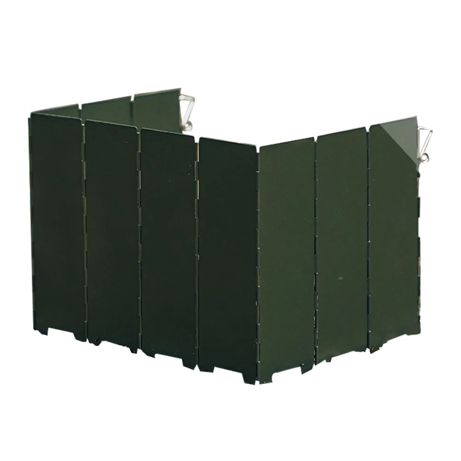 Parabrezza for fornello da campeggio in ferro | Verde 82x24x0,1 cm: campeggio escursionismo picnic barbecue zaino in spalla
