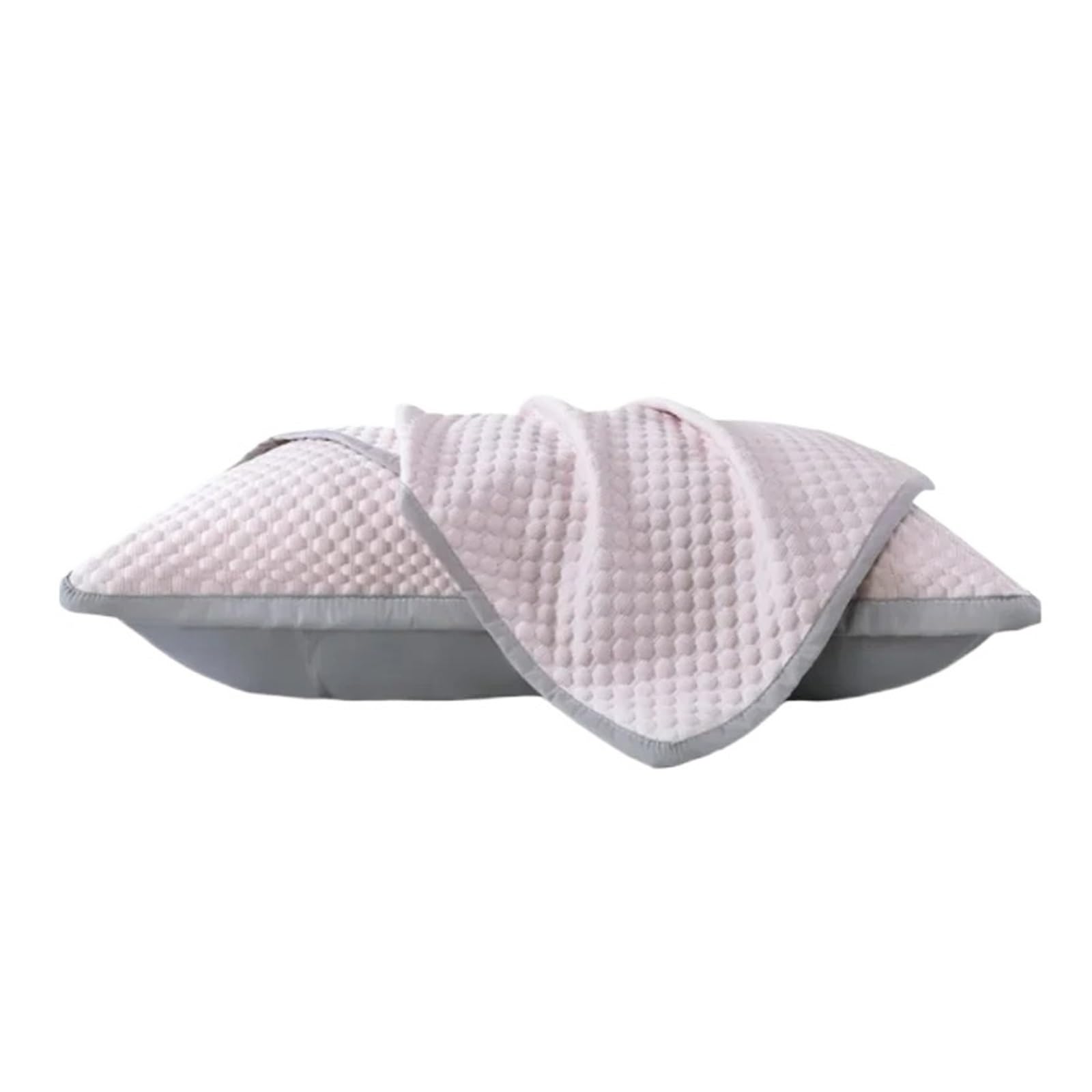 Silk Pillowcase 48x74cm Summer Ice Silk Pillowcase Pure Colour Ice Bean Design Machine Washable Breathable Bedding (Pillow Not Included)