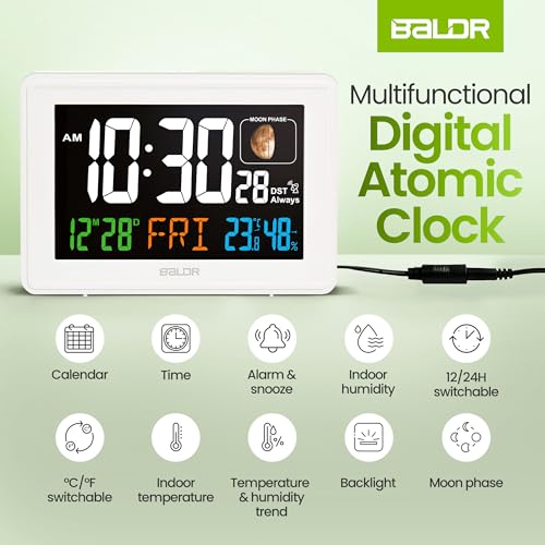 Reloj de computadora BALDR con visualización grande contra el insomnio 7