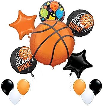 Mayflower Basketball Party Supplies Nothin But Net Birthday Balloon Bouquet Decorations