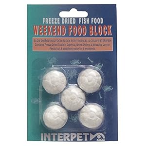 Interpet Slow Release Weekend Mineral Fish Food Block with Freeze Dried Food