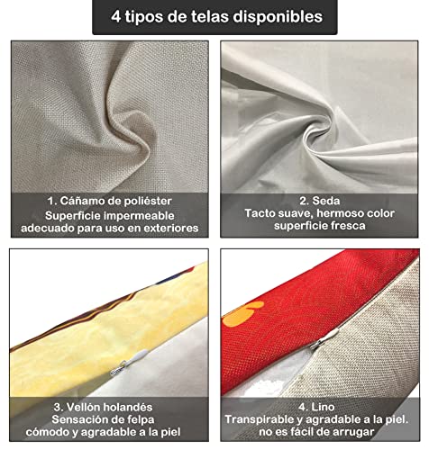 Protetor de almofada com zíper capas de almofada conjunto ao ar livre flor árvore linho capas de alm