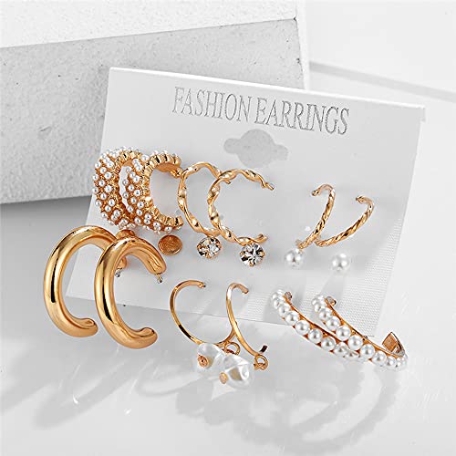 Image of Shining Diva Fashion Stylish Combo Metal Earrings for Women and Girls