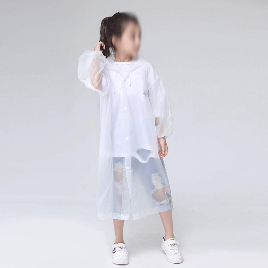 Fashion EVA Children White Raincoat Thickened Waterproof Rain Coat Kids Clear Transparent Tour Waterproof Rainwear Suit