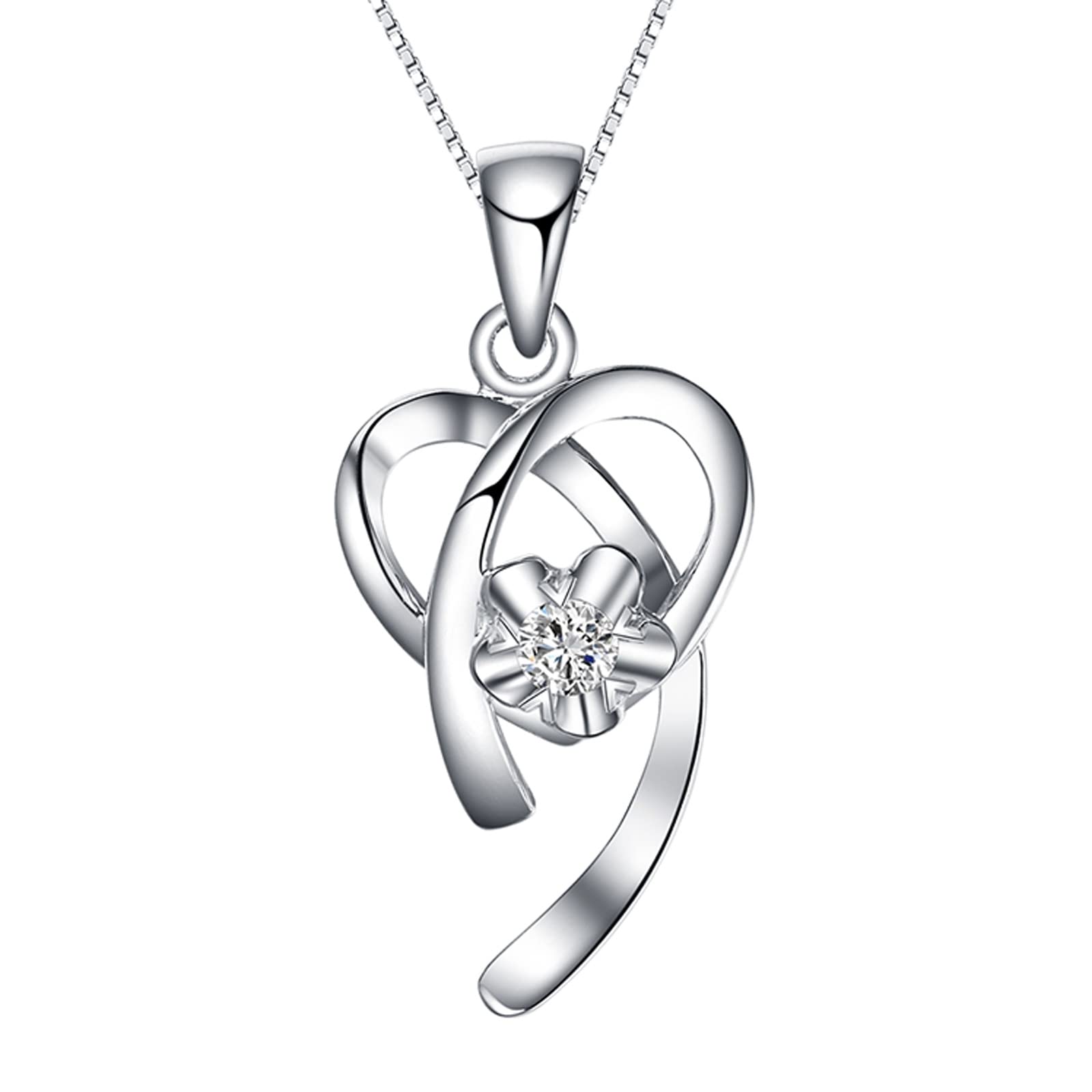 Collar para mujer con colgante de oro blanco de 18 K 750, colgante de diamante creado en laboratorio, cadena de oro para mujer, oro auténtico, diseño hueco de cruz, corazón Au750, colección de