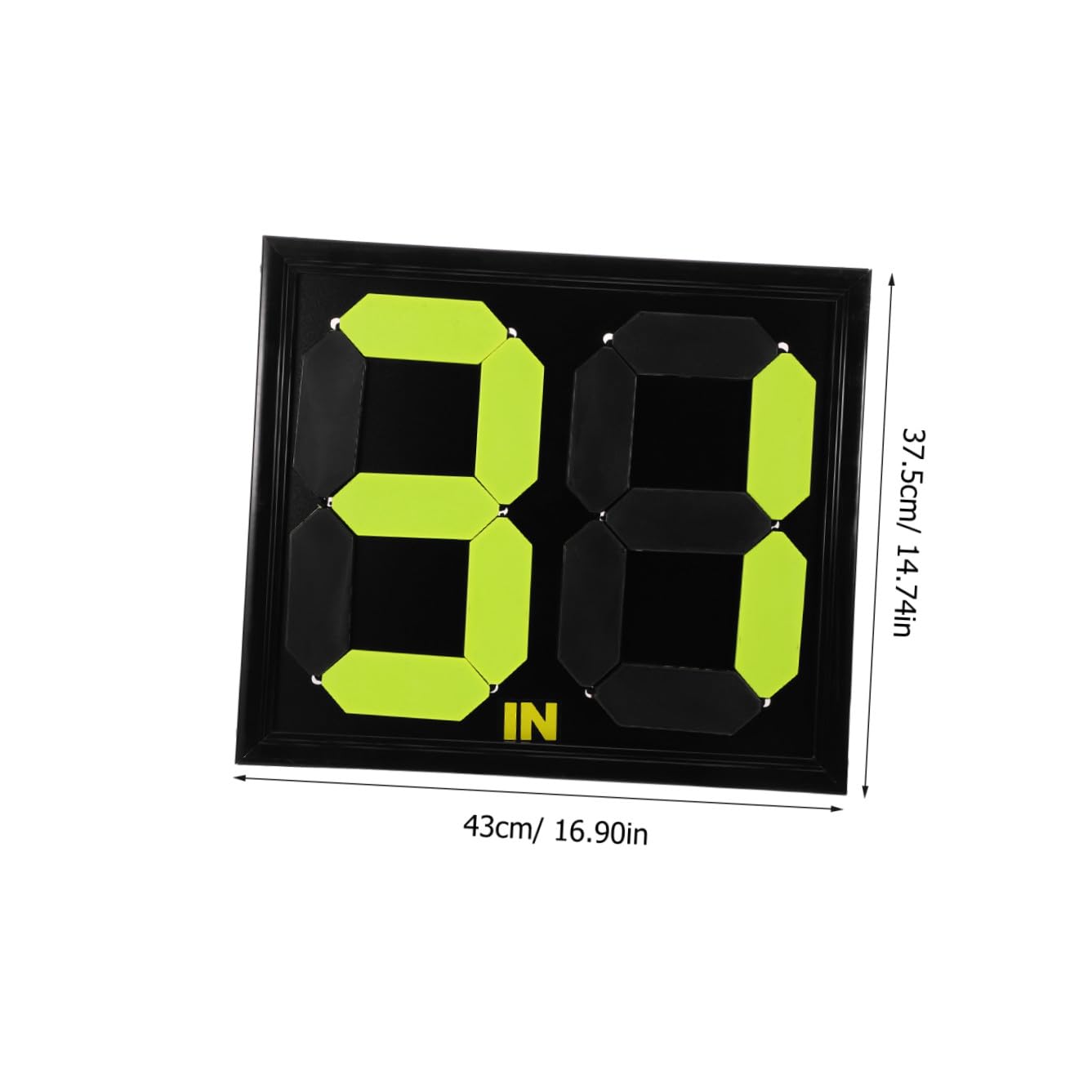 Beavorty Tabellone Numerico Sostituzione Manuale Calcio Kit da Arbitro Fluorescente Nero Leggero Portatile per Arbitri e Sport di Squadra