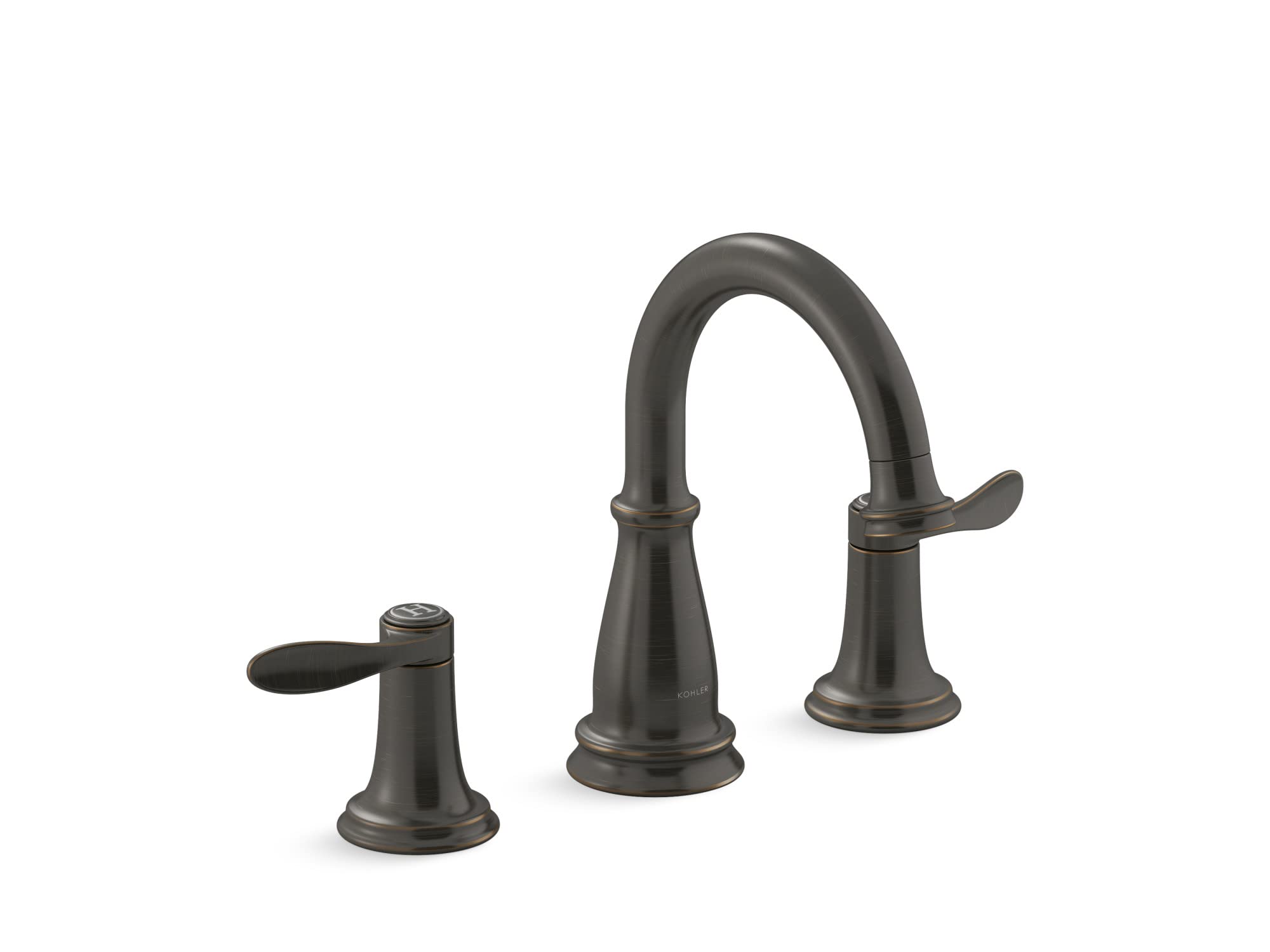 KOHLER 27380-4-2BZ Bellera Widespread Bathroom Faucet with Pop-Up Drain Assembly, 3-Hole 2-Handle Bathroom Sink Faucet, 1.2 gpm, Oil-Rubbed Bronze