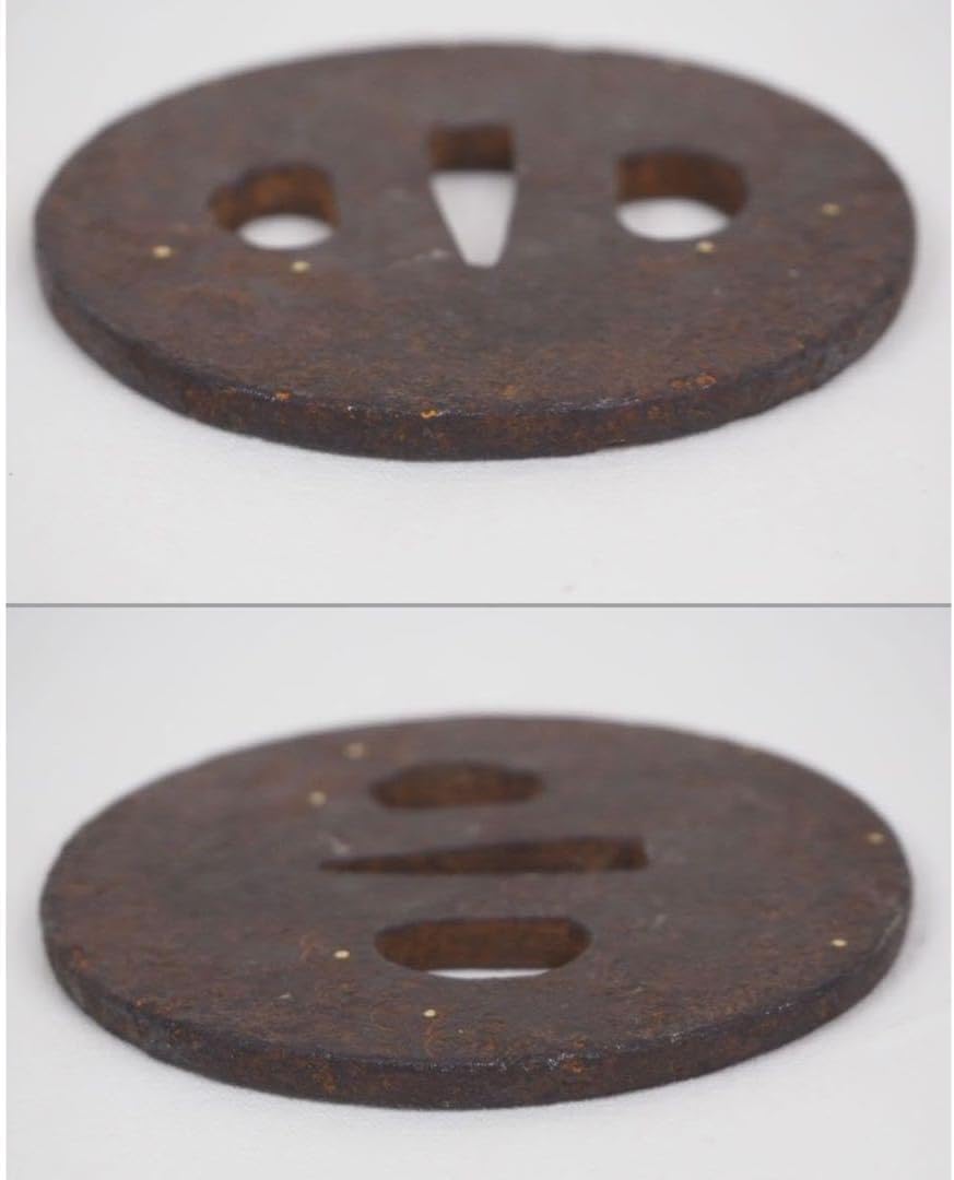 送料無料 江戸時代 星座象嵌鉄鍔 送料無料 江戸時代 星座象嵌鉄