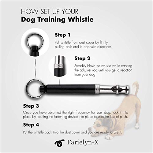 image for Farielyn-X 4 Pack Dog Whistle in 4 Colors - Professional Dog Training 