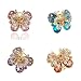 Casualfashion 4Pcs Rare Crystal Rhinestone Butterfly Bangs Clip Bow Hair Claw Gripper for Girl Women 1.26×1.10 inch