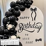 Custom Name Happy Birthday Signs Stickers for Backdrop Birthday Letters Sign for Black Bow Balloon Arch Decoration Kids Birthdays Party Vinyl Decals Happy Birthdays Banner for Women Men Party Supplies - Image 5