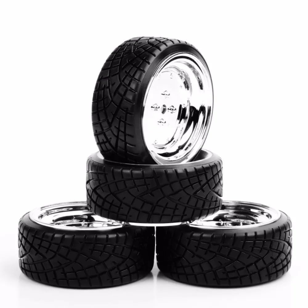 Cerchioni e pneumatici RC in scala 1/10 con offset da 6 mm e esagono da 12 mm compatibili con vari accessori per modelli di auto su strada