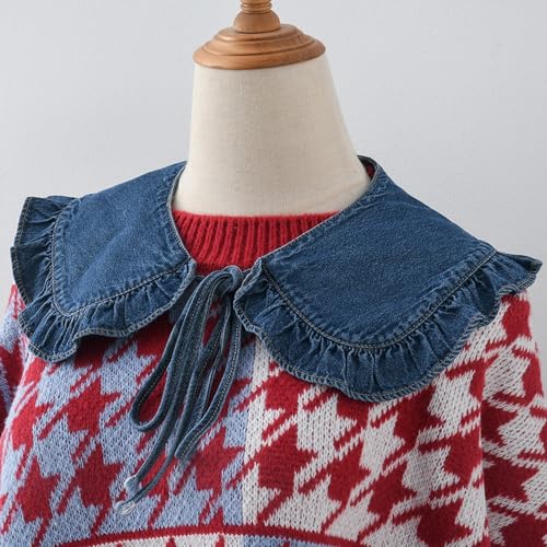 Detachable Fake Collar for Women Embroidery Mini Cape Collar Dickey Neck Ruff False Collar3