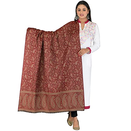 Winter Wear Acro Viscose (40X80 inches) Woven Design Shawl For Wo...