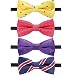 Ausky 4 Packs Adjustable Pre-tied Bow Tie for Baby Boy Kids Toddler in Mixed Color