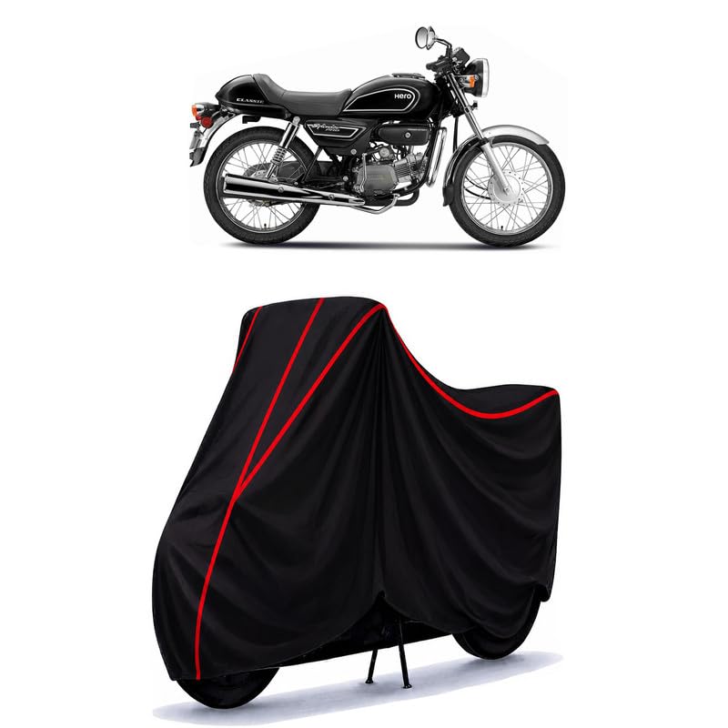 Image of Hero Splendor Pro Classic New BS6 Water Resistant Bike Cover for All Motorcycles & Rain | Heavy Duty | UV Protection, Dustproof, Scratchproof | All Weather Two Wheeler Cover with Elastic Bottom