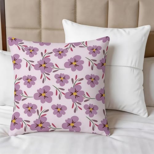 Housse de couette 160x200 microfine de qualité supérieure fleurs violettes - 3