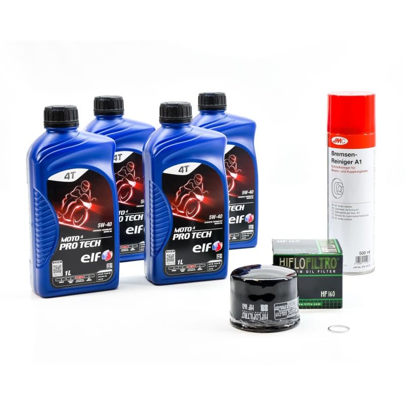 Kit di manutenzione cambio olio per BMW R 1250 GS dal 2019 al 2023 - E.LF MOTO 4 PRO TECH 5w40 4L
