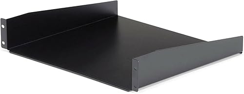 Miniatura 13 de StarTech.com Estante universal voladizo de montaje en rack de 19 pulgadas para rack y gabinete de equipos de red de 19 pulgadas, acero resistente,
