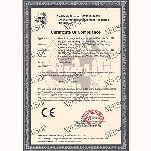 NEUSOP Veiligheidsschoenen Heren Dames Werkschoenen Veiligheid Staal Teen Cap WerkSchoenen Ademende Werkschoenen… - Image 8