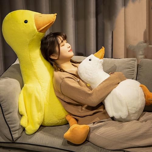 Ente Kuscheltier, Plüschtier Ente süße Spielzeug plüsch Ente Einfache Stofftier, zum Spielen und Kuscheln, Geschenk für Kinder Mädchen (35 cm,Weiß)