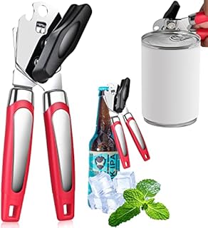 Can Openers ,Tin Opener Manual Jar Openers Lids Bottle Caps Opener Handheld with Sharp Cutting Wheel for Kitchen Restaurant Arthritis Hands .