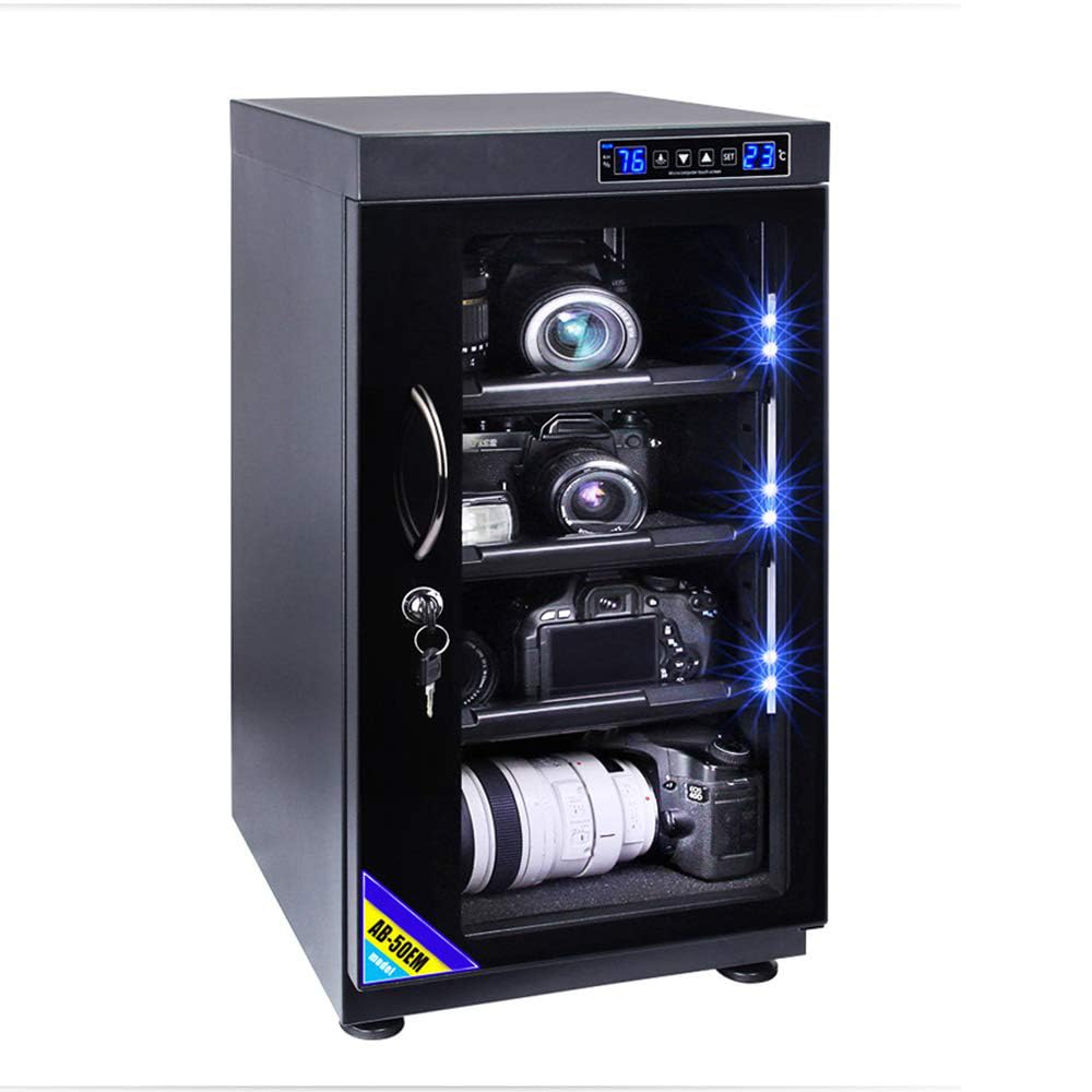 Trockenschrank-Kamera,50L digitaler Luftentfeuchter, automatischer intelligenter Touch-Kamera, Trockenschrank für Kameraobjektiv, elektronische Ausrüstung, Briefmarken, Tee, Schmuck