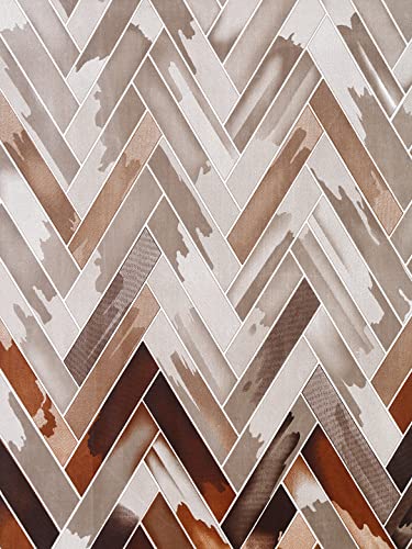 Image of Home Sizzler 1 Piece Geometrical Panel Eyelet Polyester Long Door Curtain - 9 Feet, Brown