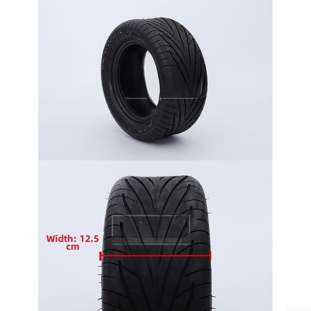 Spelonify Patinete de neumático sin cámara de 13 x 5.00-7, neumático de vacío de goma 125/60-7 4PR con banda de rodadura antideslizante, repuesto de terreno de bajo ruido, ruedas de 7 pulgadas