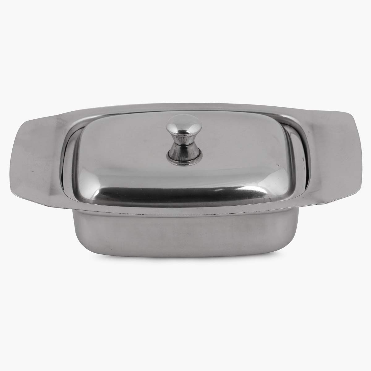 Home Centre |Glovia Stainless Steel Butter Dish|SS Accessories|Storage and Containers|Containers and Jars|Silver 2