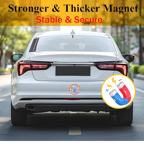 Image of Baby on Board Magnet for Car, Reflective Babies on Board Magnetic Sticker Car Sign, 3 Pack Waterproof Kids Safety First Warning for Parents (Rainbow Elephant)